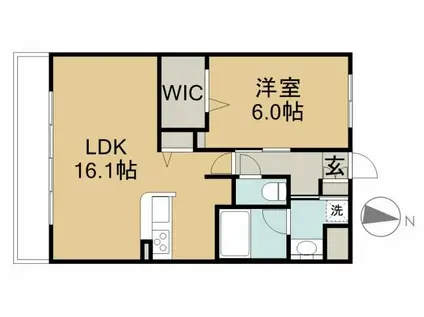 COZY COURT V(1LDK/1階)の間取り写真