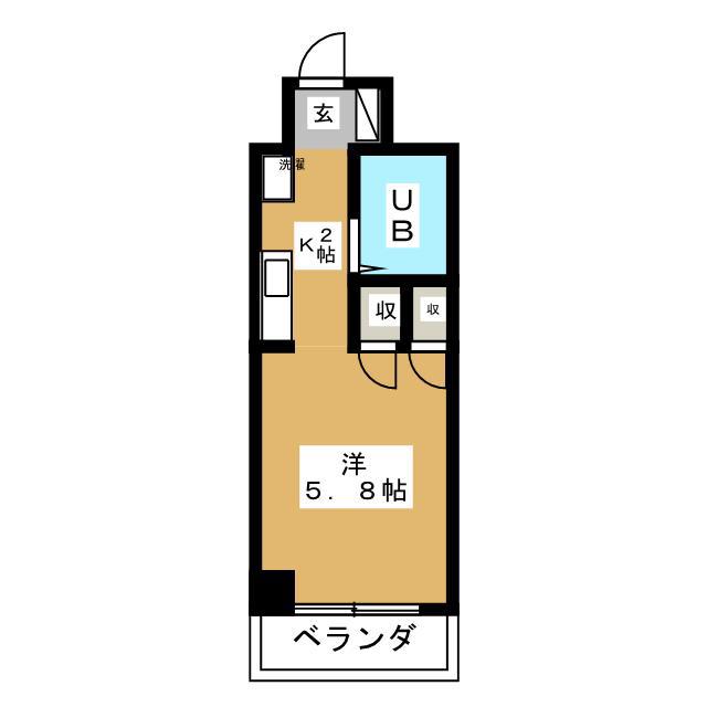 リバティーMA(ワンルーム/3階)の間取り写真