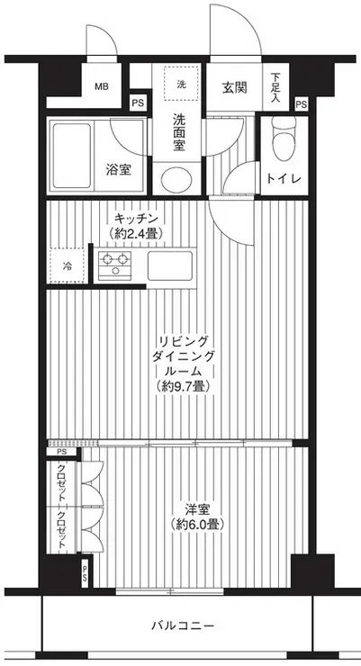 グランハイツ東新宿 4階階 間取り