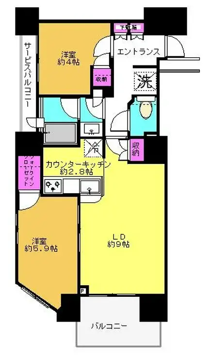 パークリュクス本郷 8階階 間取り