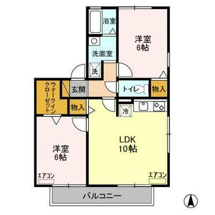ハイカムール浅井 1階階 間取り