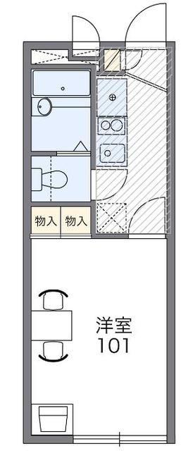 レオパレス新百合(1K/3階)の間取り写真