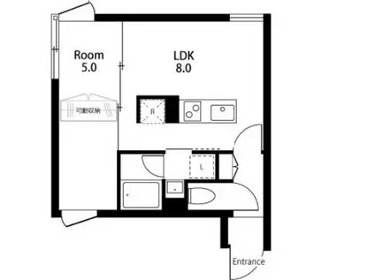 YANECO TERRACE(1LDK/3階)の間取り写真
