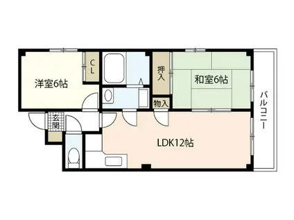 Nステージ庚午北(2LDK/2階)の間取り写真