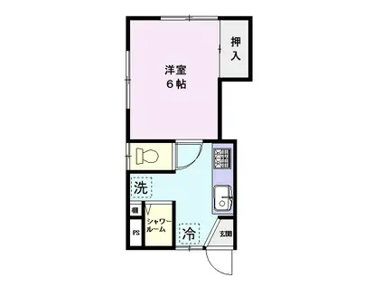 コンフォート M(1K/2階)の間取り写真