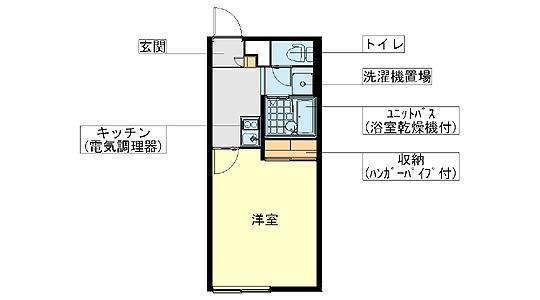 レオパレスSAKURA(1K/1階)の間取り写真