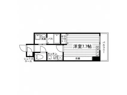 GRANDETERNA京都西京極(1K/4階)の間取り写真