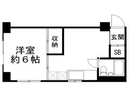 ハウスアゼリアー柴崎2丁目-(1DK/2階)の間取り写真