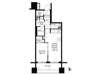 パークアクシス大塚(1LDK/6階)の間取り写真