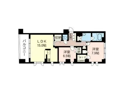 イルリッシュ目白(2LDK/1階)の間取り写真