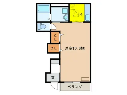 ANJUUREI(1K/1階)の間取り写真