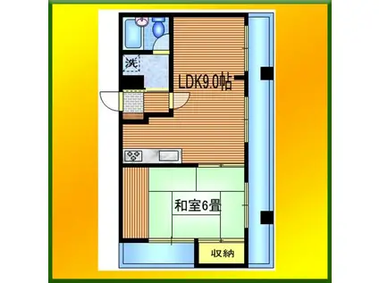 花小金井第1ビル(1LDK/5階)の間取り写真