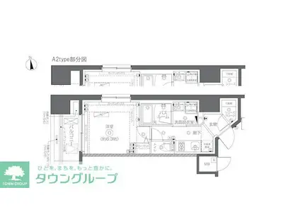 ZOOM秋葉原SQUARE(1K/10階)の間取り写真