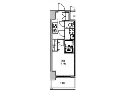 S-RESIDENCE野並駅前BROAD(1K/6階)の間取り写真