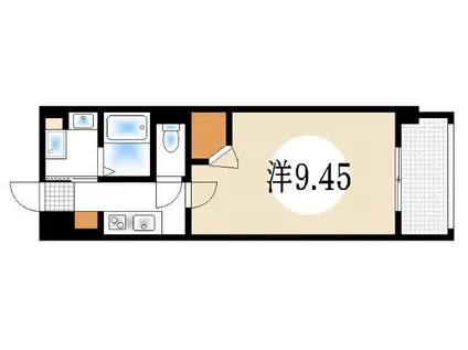 ロアール天満(1K/4階)の間取り写真