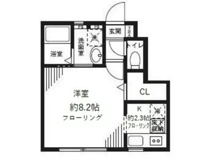 サニータウン武蔵野(1K/1階)の間取り写真