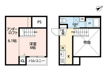 リガヤ・グリエラ(ワンルーム/2階)の間取り写真