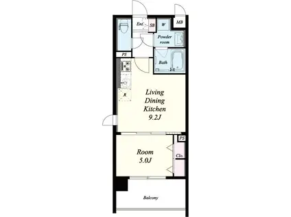ラルシェパルク新大阪(1LDK/11階)の間取り写真