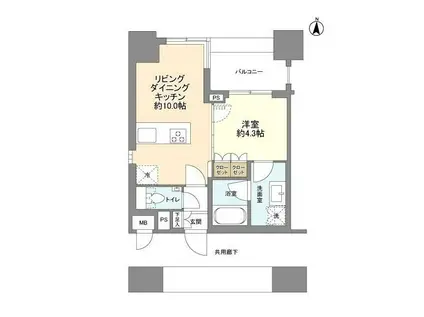 プレミスト西池袋(1LDK/12階)の間取り写真