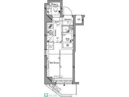 ARTESSIMO LINK COMODO(ワンルーム/6階)の間取り写真