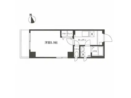 ジュネスシゲール田端(1K/7階)の間取り写真