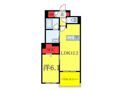 センターレジデンス グランデ(1LDK/3階)の間取り写真