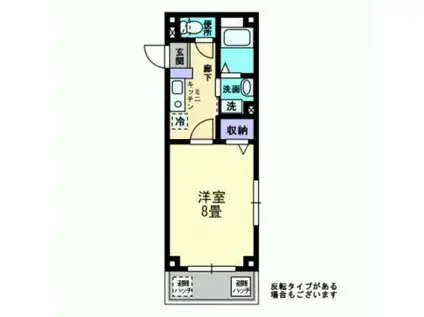 カルムシャンブル(1K/3階)の間取り写真
