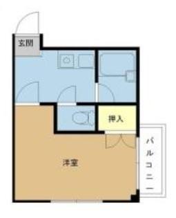 佃コーポ2(1K/2階)の間取り写真