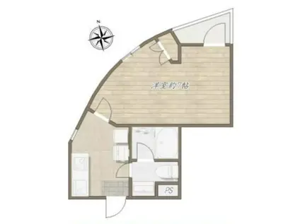 ジュネス南池袋(1K/2階)の間取り写真