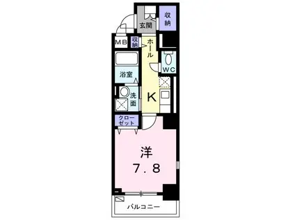 アルシーヴ(1K/5階)の間取り写真