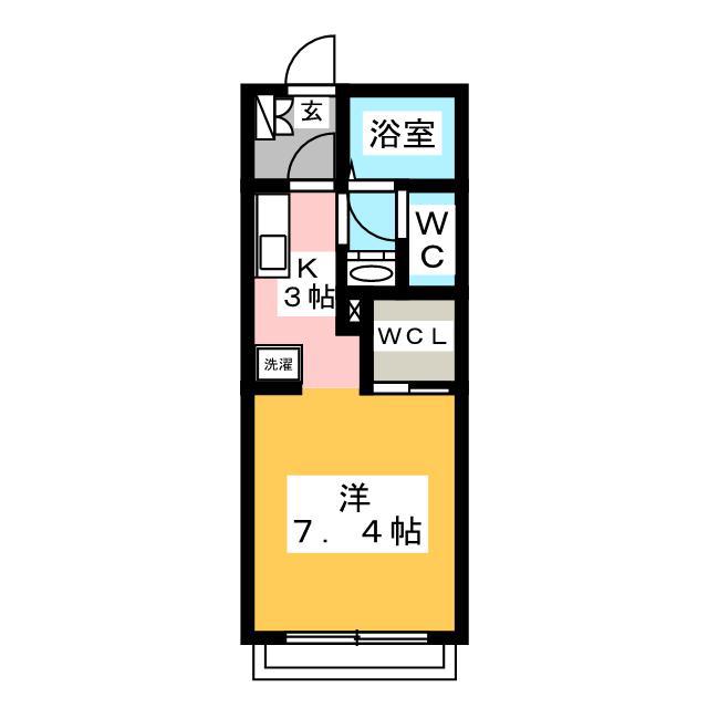 クイーンズタウン(ワンルーム/1階)の間取り写真