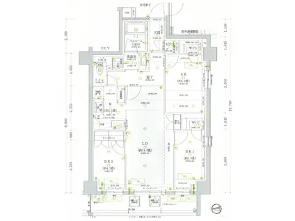 オープンハウスレジデンシア北綾瀬コート(2SLDK/7階)の間取り写真