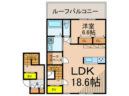 K-AT KOMABA(1LDK/3階)の間取り写真