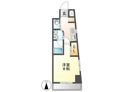 AZUR YABACHO(1K/3階)の間取り写真