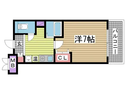 SANKOウィズダムスクウェア(1K/10階)の間取り写真