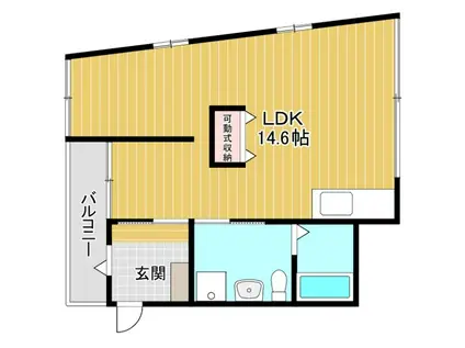 VILLA COZY(ワンルーム/5階)の間取り写真