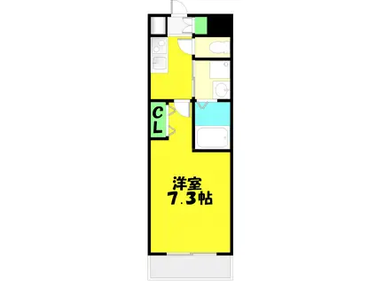 グローリア新北野(1K/6階)の間取り写真