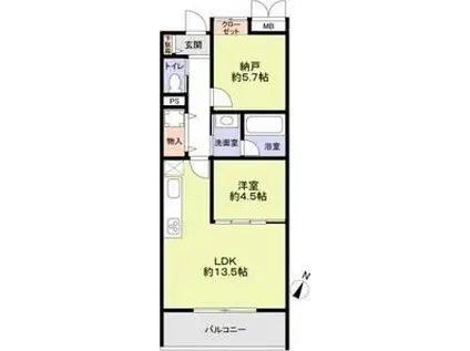 THE TAKASUNA KULTURCE(1SLDK/3階)の間取り写真