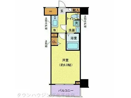 クレヴィスタ北綾瀬(1K/3階)の間取り写真