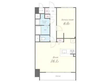 プリマヴェーラ(ワンルーム/1階)の間取り写真