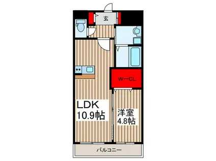 スターフラワー(1LDK/3階)の間取り写真