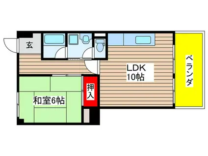 ラ ベルサンテ(1LDK/7階)の間取り写真