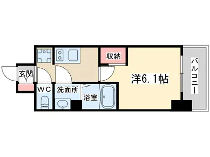 エステムコート梅田・天神橋Ⅳ ステーションフロント(1K/2階)の間取り写真