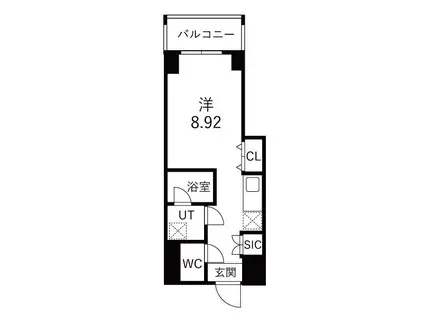 阪急京都線 西京極駅 徒歩16分 7階建 新築(1K/7階)の間取り写真