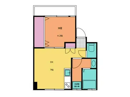 コーポ・ホタル(1DK/3階)の間取り写真