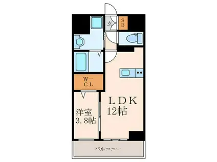 PROSPERER光明(1LDK/9階)の間取り写真