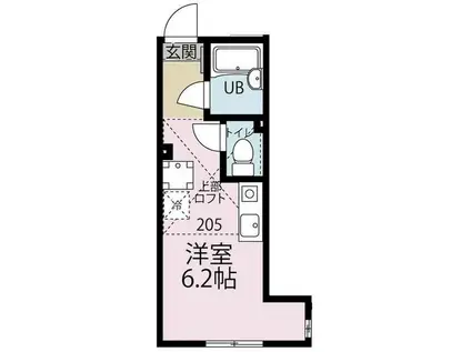 クレーンイーストヒルズ(ワンルーム/2階)の間取り写真