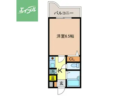 グランピアマンション長崎(1K/10階)の間取り写真