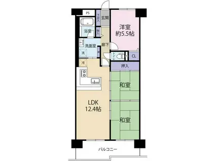 コープ野村高取台(3LDK/9階)の間取り写真