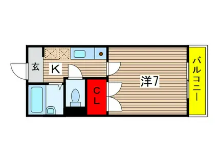 メゾンOHNO(1K/1階)の間取り写真